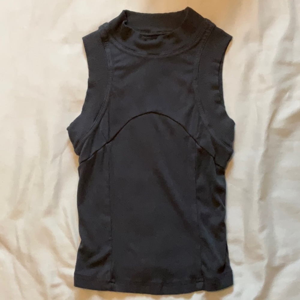 Sleeveless Dark Gray Top